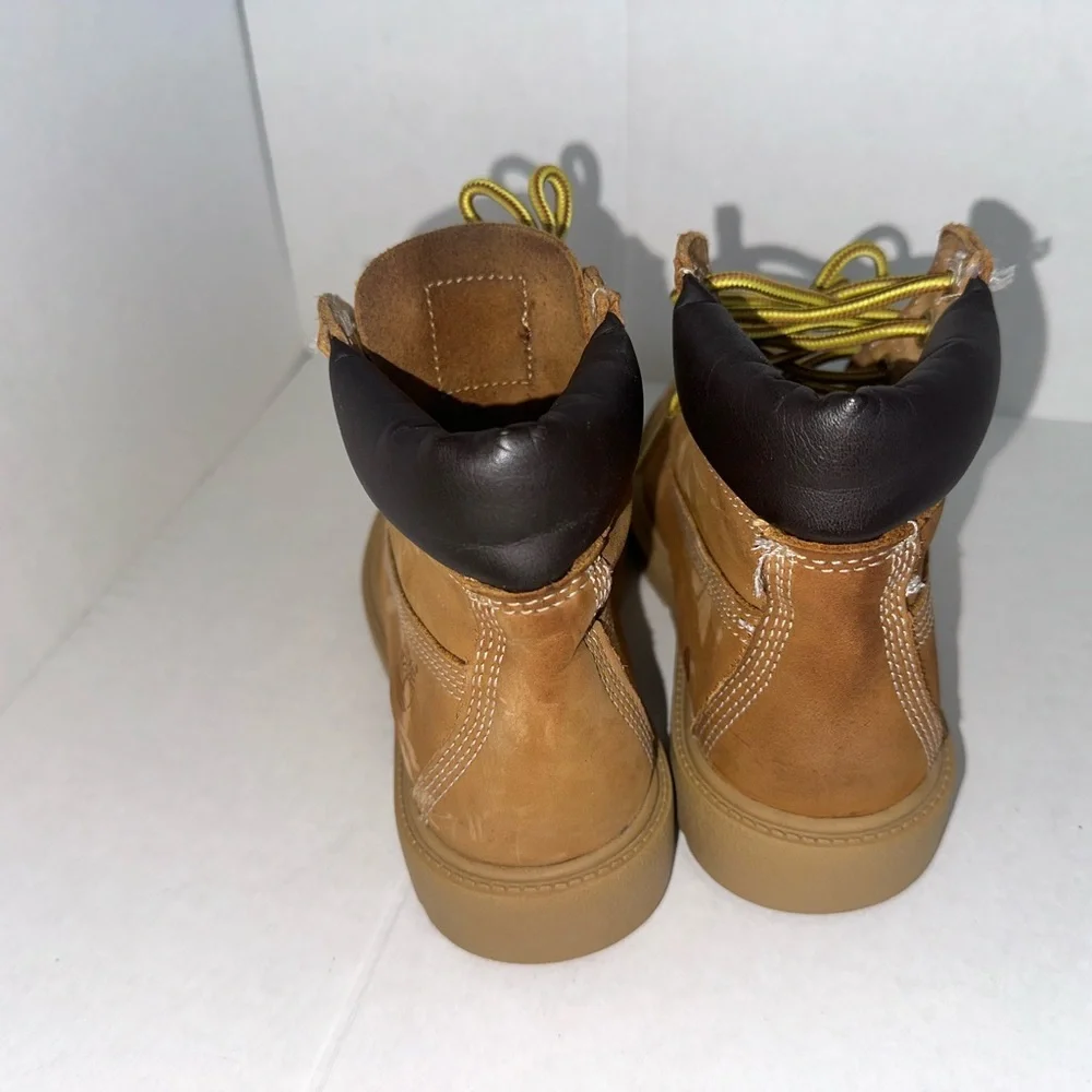 Timberland Kids Brown Boots with Yellow Laces